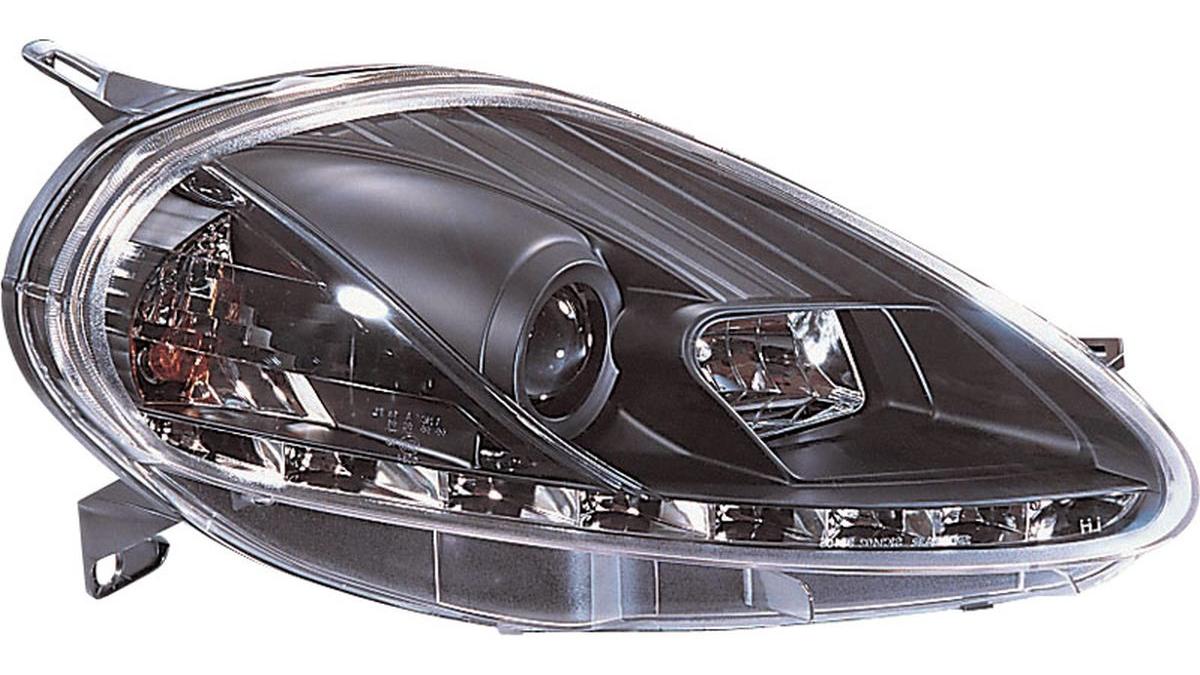 Set+de+phares+incl.+DRL+sur+mesure+pour+Fiat+Grande+Punto+2005-2008+-+Noir+-+incl.+Moteur